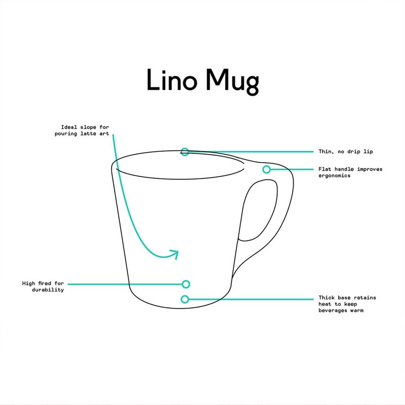 notNeutral Lino Porcelain Coffee Cup for Personal, Restaurant, Commercial Use - 10oz - Single Cup - Image 4